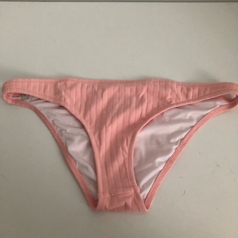 NWOT Rhythm Pink Ribbed Bikini Bottoms